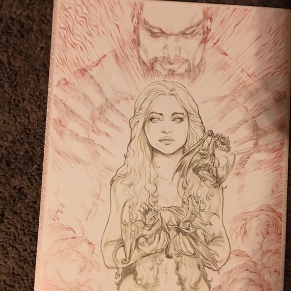 NEW, SIGNED Dany, Dragons, and Drogo (Game of Thrones) Print - Picture 2 of 6